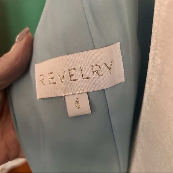 Revelry Sloane Chiffon Tiered Dress in Periwinkle 4 - Picture 5 of 14